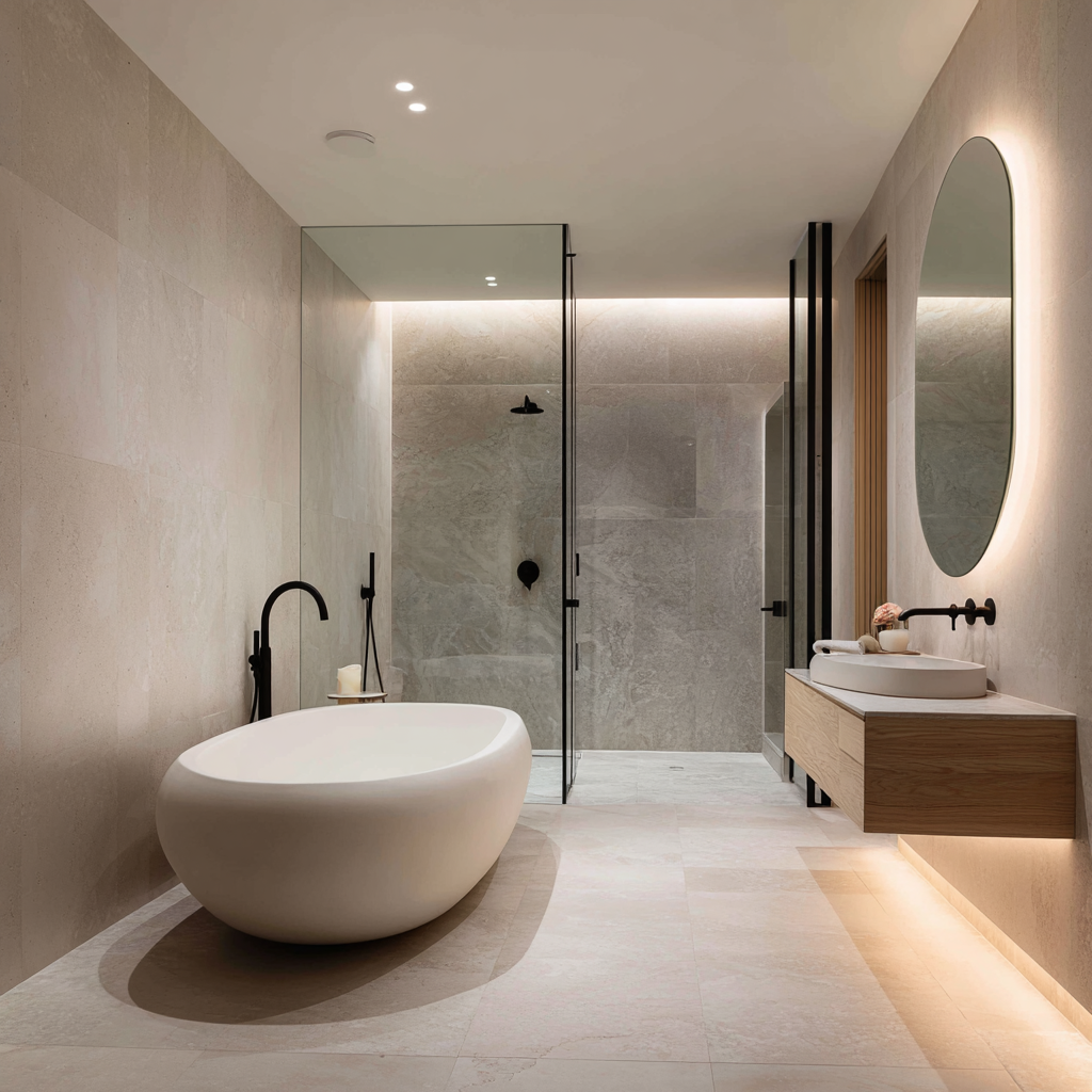 Elegant outdoor terrace dining area